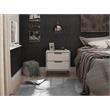 Pemberly Row Mid-Century Engineered Wood Nightstand in Off White/Natural