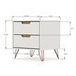 Pemberly Row Mid-Century Engineered Wood Nightstand in Off White/Natural