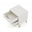 Pemberly Row Mid-Century Engineered Wood Nightstand in Off White/Natural
