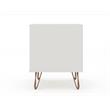Pemberly Row Mid-Century Engineered Wood Nightstand in Off White/Natural