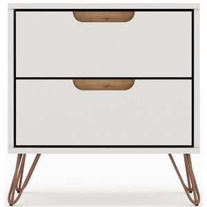 pemberly row mid-century modern wood nightstand in off white & nature