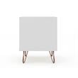 Pemberly Row 2-Drawer Mid-Century Engineered Wood Nightstand in White