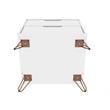 Pemberly Row 2-Drawer Mid-Century Engineered Wood Nightstand in White