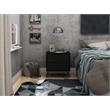 Pemberly Row 2-Drawer Mid-Century Engineered Wood Nightstand in Black