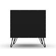 Pemberly Row 2-Drawer Mid-Century Engineered Wood Nightstand in Black