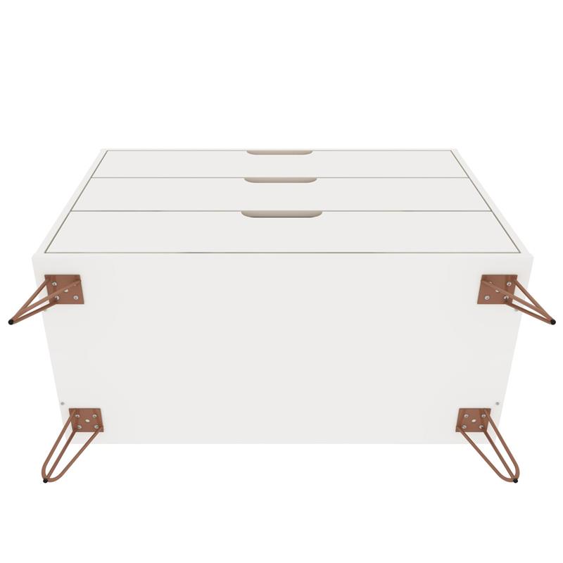 Pemberly Row 3 & 2-Drawer Mid-Century Wood Dresser and Nightstand in White