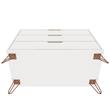 Pemberly Row 3 & 2-Drawer Mid-Century Wood Dresser and Nightstand in White