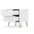 Pemberly Row 3 & 2-Drawer Mid-Century Wood Dresser and Nightstand in White
