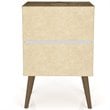 Pemberly Row 1-Drawer Transitional Solid Wood Nightstand in Yellow/Rustic Brown