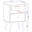 Pemberly Row 1-Drawer Transitional Solid Wood Nightstand in Yellow/Rustic Brown