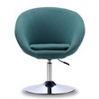 Pemberly Row Adjustable Height Contemporary Fabric Accent Chair in Sky Blue