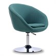 Pemberly Row Adjustable Height Modern Fabric Accent Chair in Sky Blue (Set of 2)