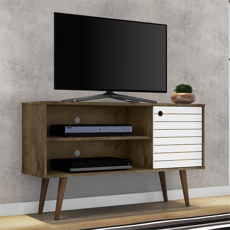 Pemberly Row Mid-Century Wood TV Stand for TVs up to 46