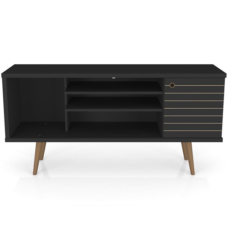 Pemberly Row Mid-Century Wood TV Stand for TVs up to 50