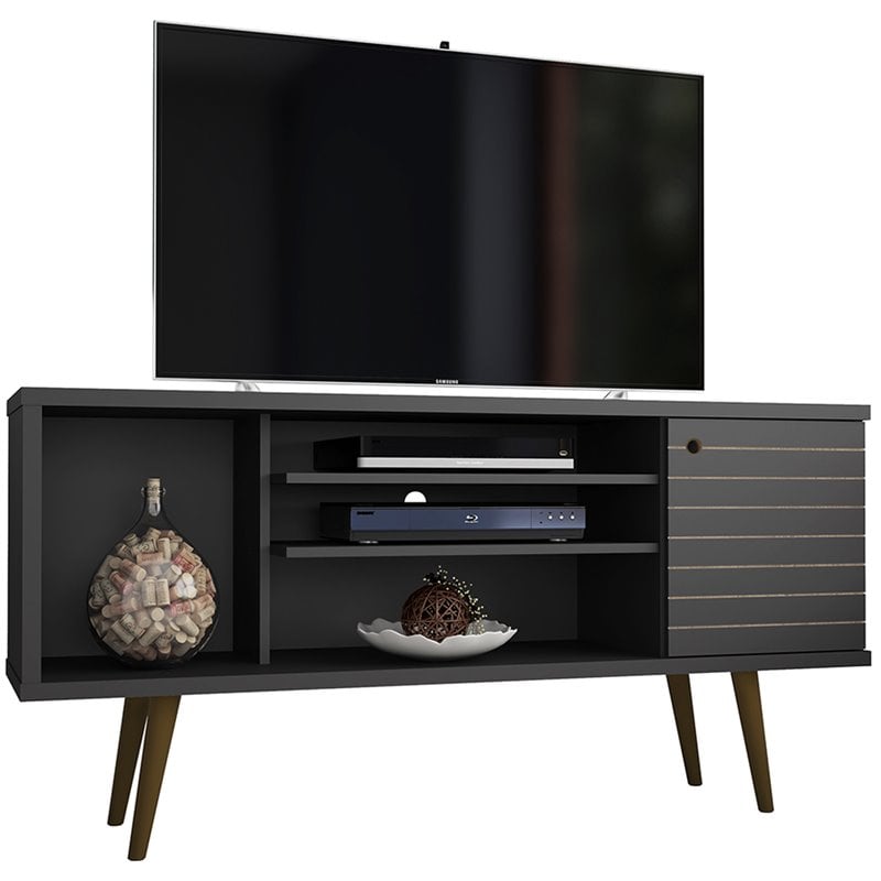 Pemberly Row Mid-Century Wood TV Stand for TVs up to 50