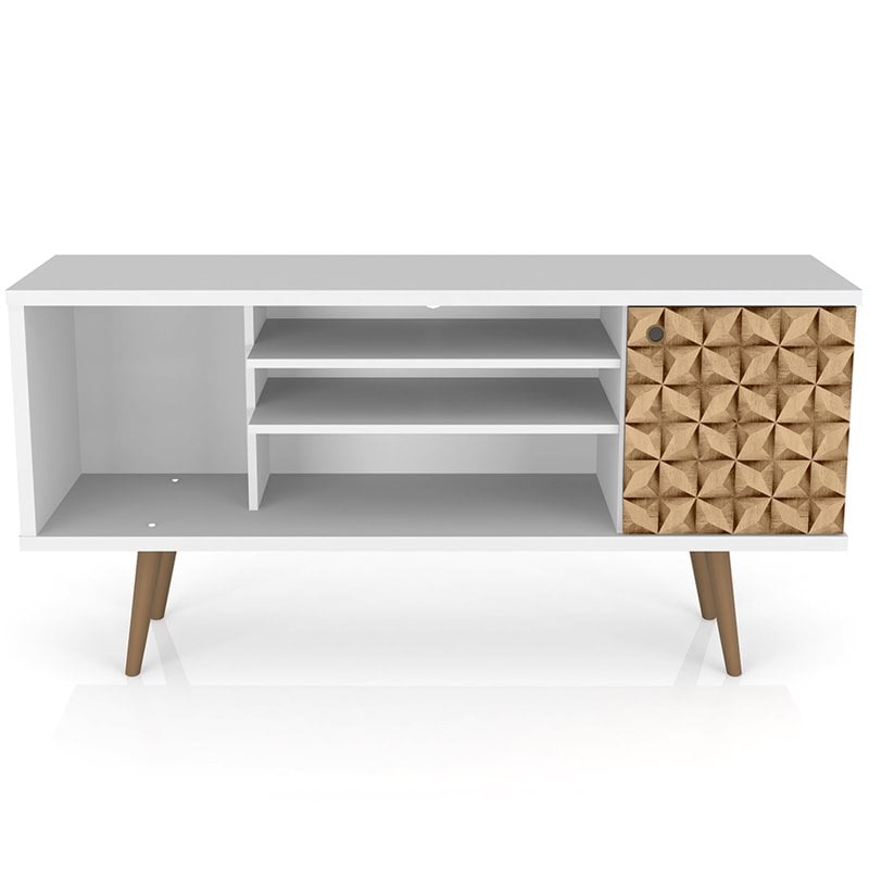 Pemberly Row Mid-Century Solid Wood TV Stand for TVs up to 50