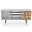 Pemberly Row Mid-Century Solid Wood TV Stand for TVs up to 50