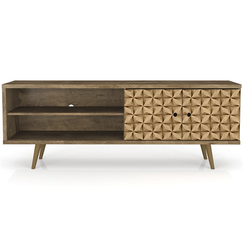 Pemberly Row Mid-Century Solid Wood TV Stand for TVs up to 60