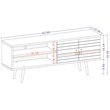 Pemberly Row Mid-Century Solid Wood TV Stand for TVs up to 60