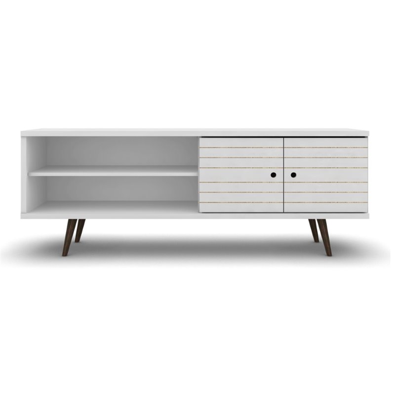 Pemberly Row Mid-Century Solid Wood TV Stand for TVs up to 60