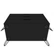 Pemberly Row 3-Drawer Mid-Century Wood Dresser with Metal Legs in Black