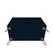 Pemberly Row 3-Drawer Mid-Century Wood Dresser in Tatiana Midnight Blue
