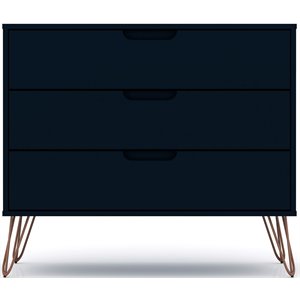 Pemberly Row Modern Engineered Wood Dresser in Tatiana Midnight Blue