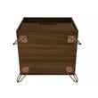 Pemberly Row 1-Drawer Mid-Century Engineered Wood Nightstand in Brown