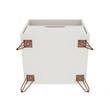 Pemberly Row 1-Drawer Mid-Century Engineered Wood Nightstand in Off White
