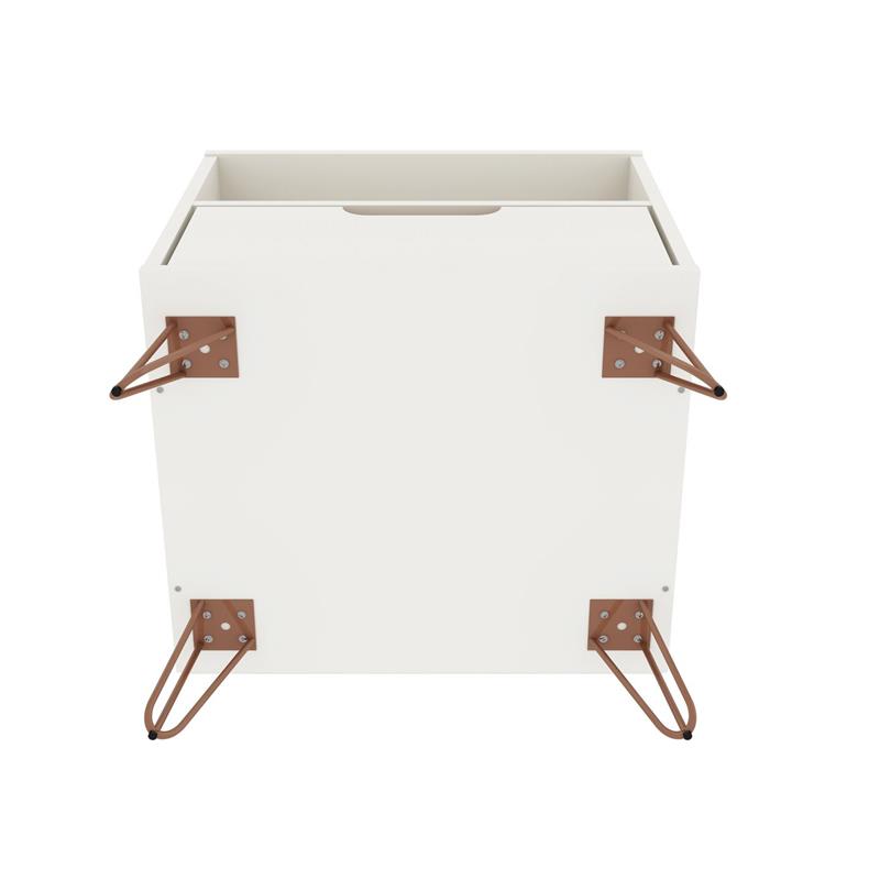 Pemberly Row 1-Drawer Transitional Engineered Wood Nightstand in White