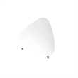 Pemberly Row Contemporary Solid Wood End Table in White Gloss/Brown