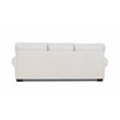 Pemberly Row Round Traditional Fabric Arm Sofa With Pillows in Cream