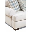 Pemberly Row Traditional Fabric Arm Chair With Pillows in Cream