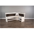 Pemberly Row Counter Height Breakfast Nook Set in White and Brown