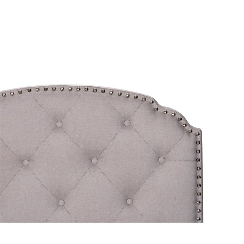 Pemberly Row Twin Burlap Fabric Upholstered Bed Frame with Slats in Light Brown