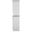 Pemberly Row Contemporary Engineered Wood 2 Door Pantry in White and Dark Brown
