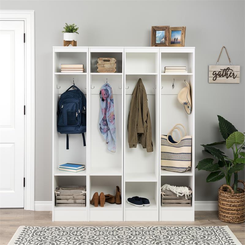 Pemberly Row Transitional Engineered Wood Narrow Organizer in White