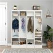 Pemberly Row Transitional Engineered Wood Narrow Organizer in White