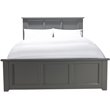 Pemberly Row Madison Full Wood Foundation Bed with Matching Footboard in Grey