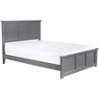 Pemberly Row Madison Full Wood Foundation Bed with Matching Footboard in Grey