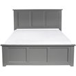 Pemberly Row Madison Full Wood Foundation Bed with Matching Footboard in Grey