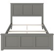 Pemberly Row Madison Full Wood Foundation Bed with Matching Footboard in Grey