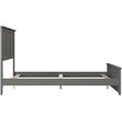 Pemberly Row Madison Full Wood Foundation Bed with Matching Footboard in Grey