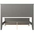 Pemberly Row Madison Full Wood Foundation Bed with Matching Footboard in Grey