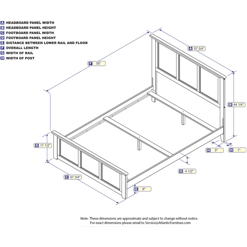 Pemberly Row Madison Full Wood Foundation Bed with Matching Footboard in Grey