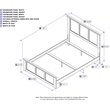 Pemberly Row Madison Full Wood Foundation Bed with Matching Footboard in Grey