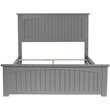 Pemberly Row Full Traditional Styled Wooden Panel Bed in Gray