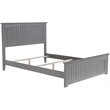 Pemberly Row Full Traditional Styled Wooden Panel Bed in Gray