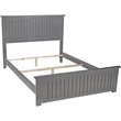 Pemberly Row Full Traditional Styled Wooden Panel Bed in Gray