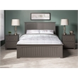 Pemberly Row Full Traditional Styled Wooden Panel Bed in Gray